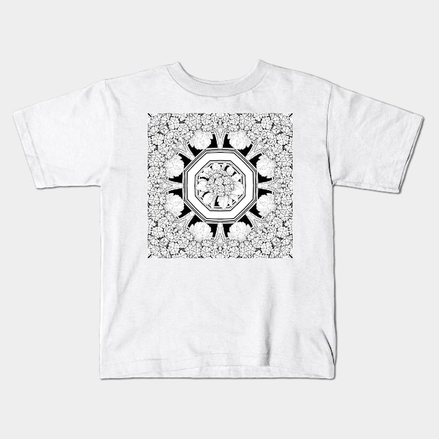 Floral Optical Illusion Kids T-Shirt by justrachna